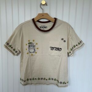 Studio Ghibli My Neighbor Totoro Embroidered Women’s Cropped T-Shirt Box Lunch